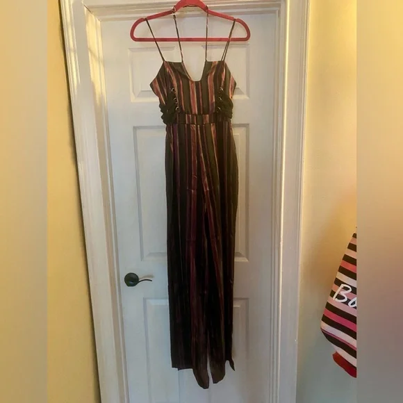 House of Harlow 1960 Striped Jumpsuit - Picture 1 of 4